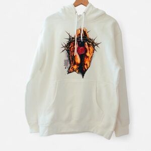 White Graphic Hoodie